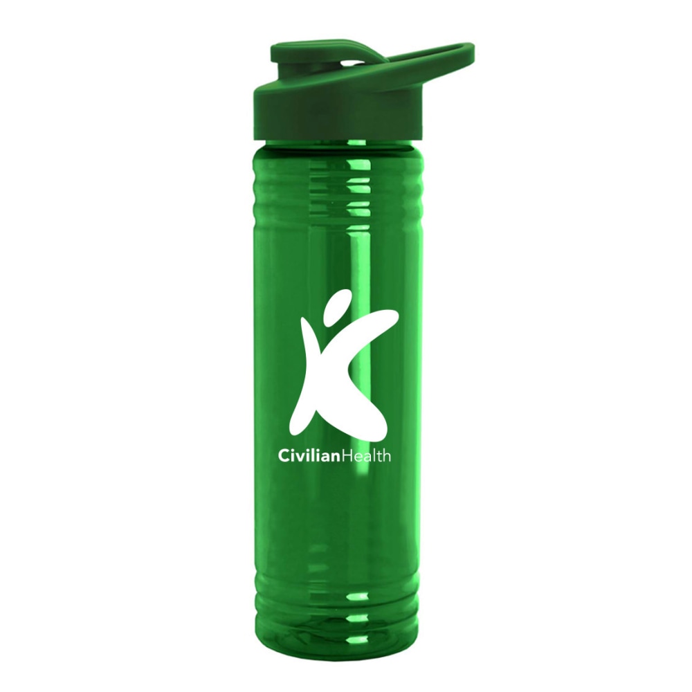 Custom SlimFit Upcycle rPET Promotional Bottle With Drink-Thru