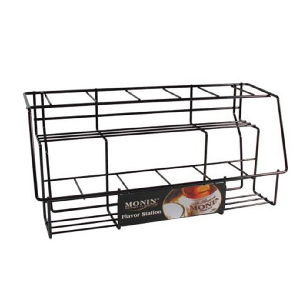 Monin 2-Tier Wire Syrup Bottle Rack, Black