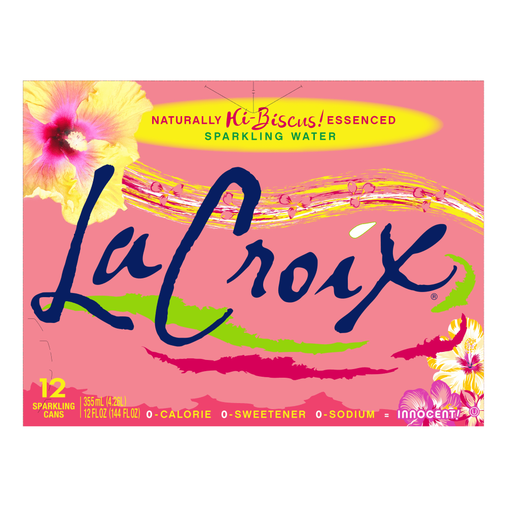 LaCroix Sparkling Water, 12 Oz, HIbiscus, 24 Cans