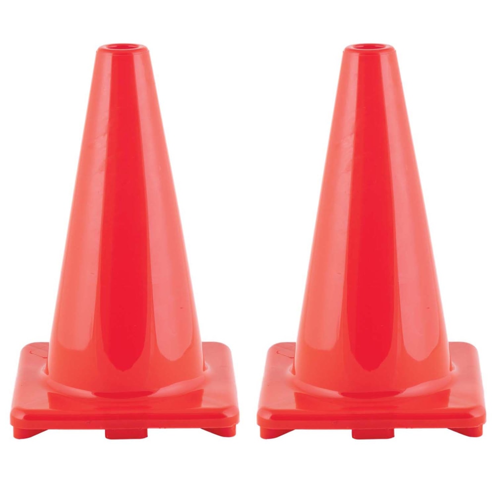 Champion Sports Hi-Visibility Flexible Vinyl Cones, 18",