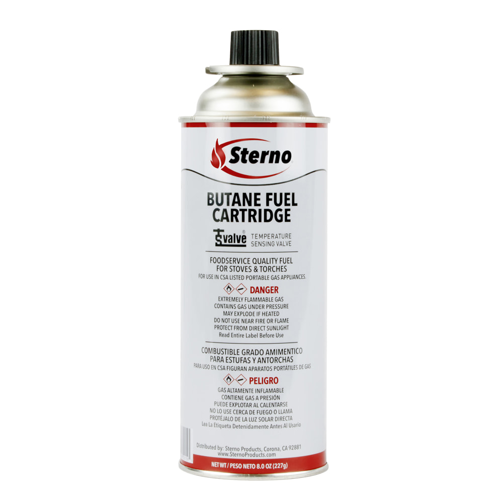 Sterno Butane Fuel Cartridge, 8 Oz