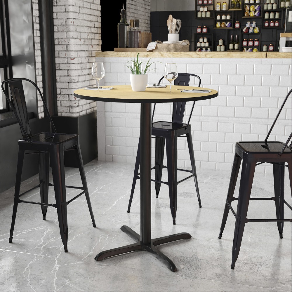 Flash Furniture Round Laminate Table Top With Bar