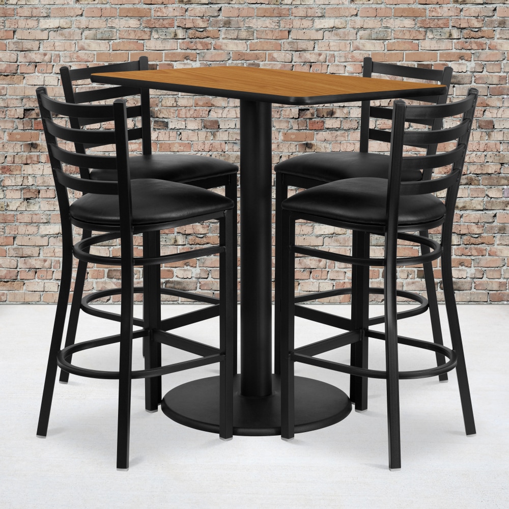 Flash Furniture Rectangular Laminate Table Set With 4