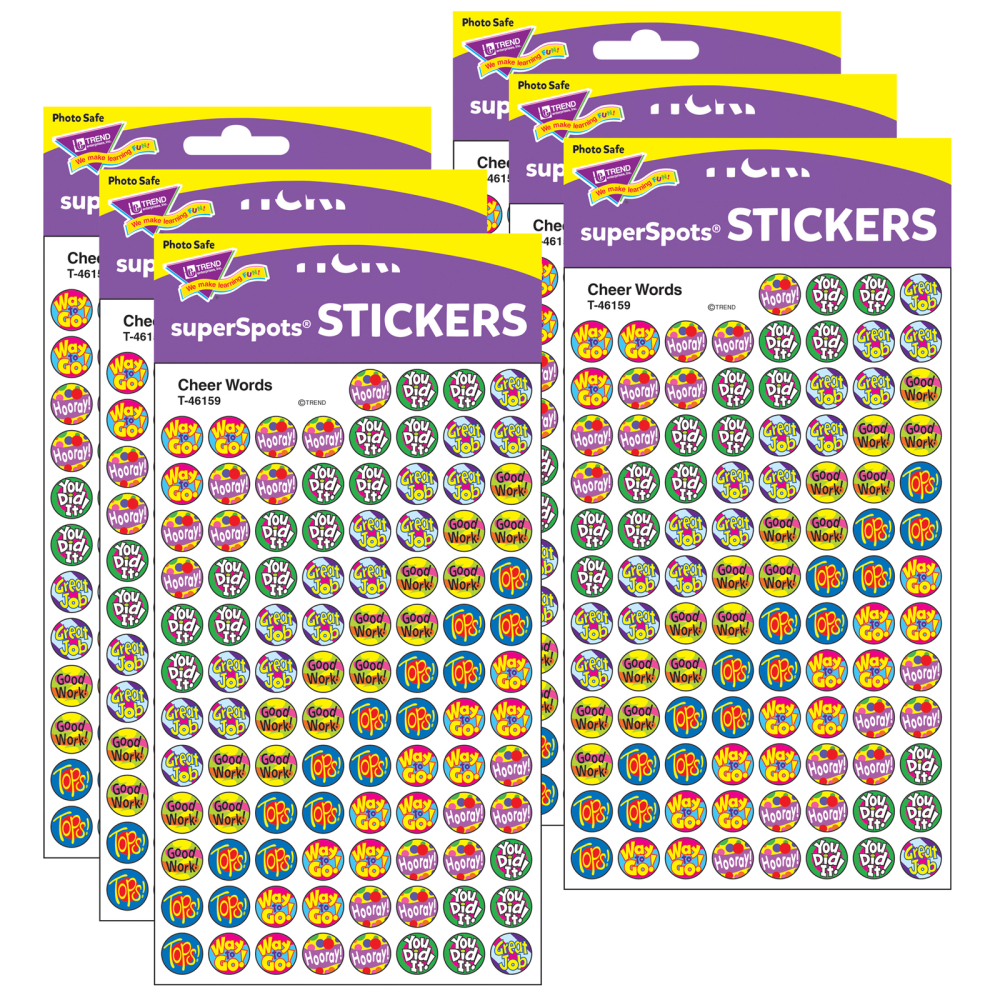 Trend SuperSpots Stickers, Cheer Words, 800 Stickers Per