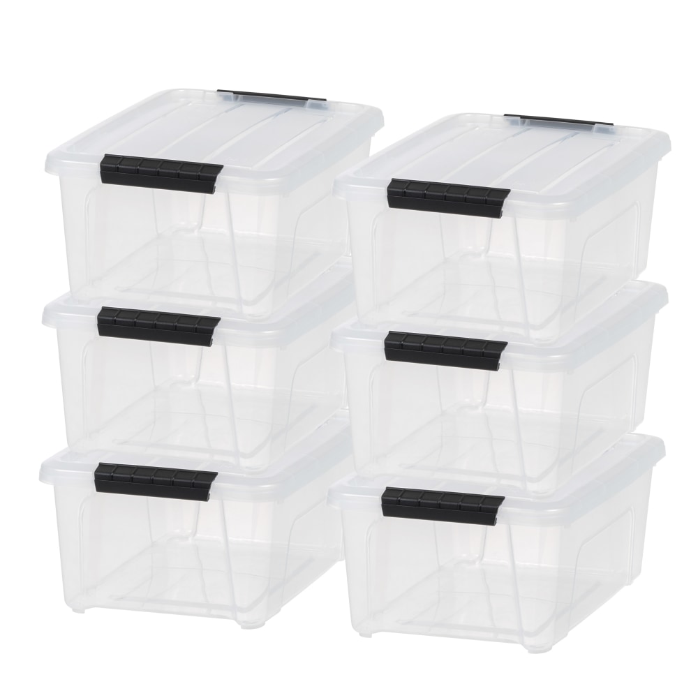 Iris USA® Buckled Boxes, 13.5 Qt, 19-1/16”L x