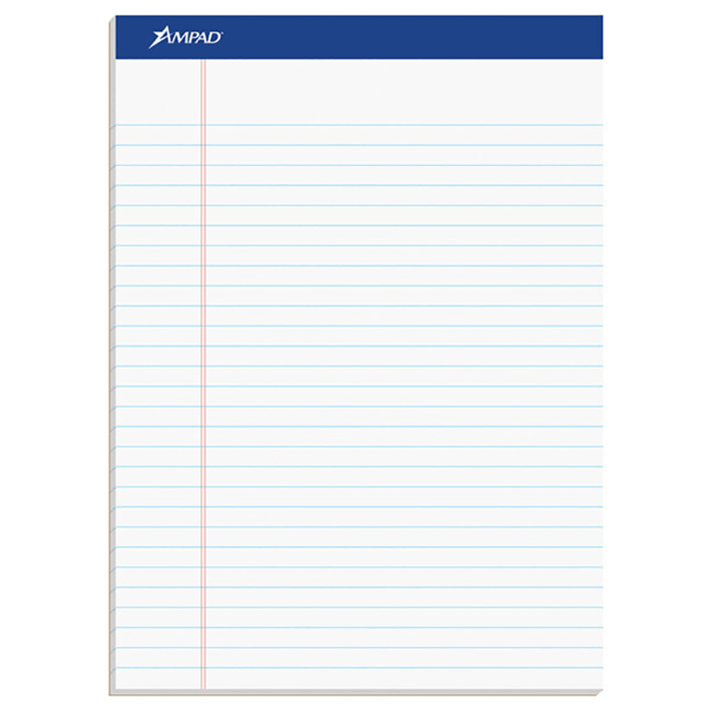 Ampad Basic Micro Perforated Writing Pads, 50 Sheets,