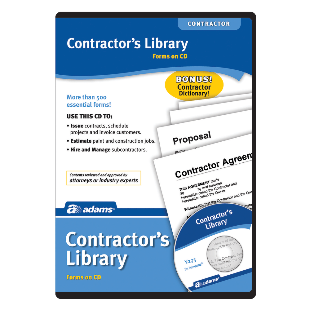 Adams® Contractor&#x27;s Library, CD