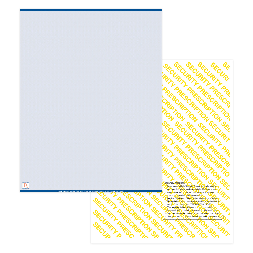 Medicaid-Compliant High-Security Perforated Laser Prescription