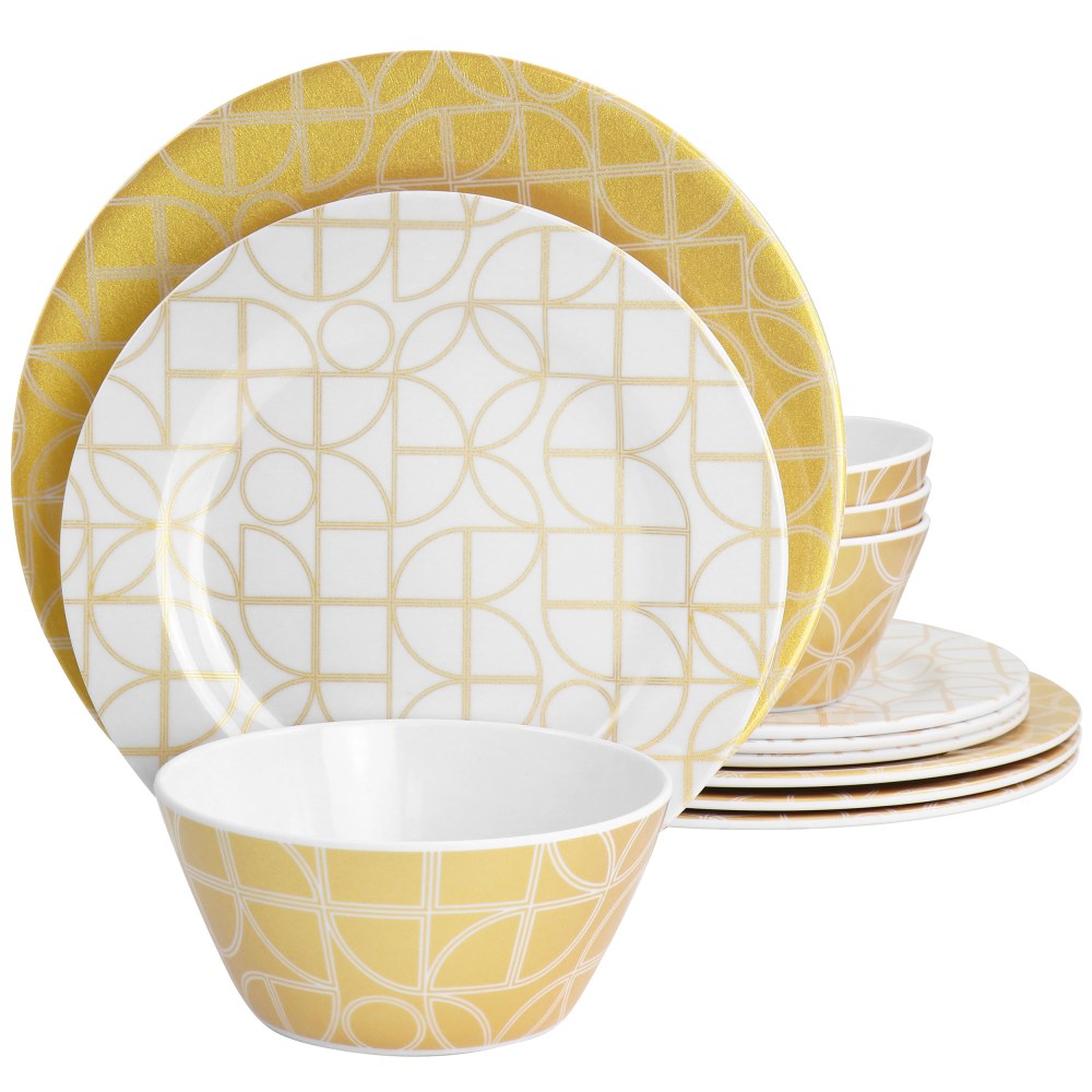 Laurie Gates California Designs Summer Bloom 12-Piece Melamine