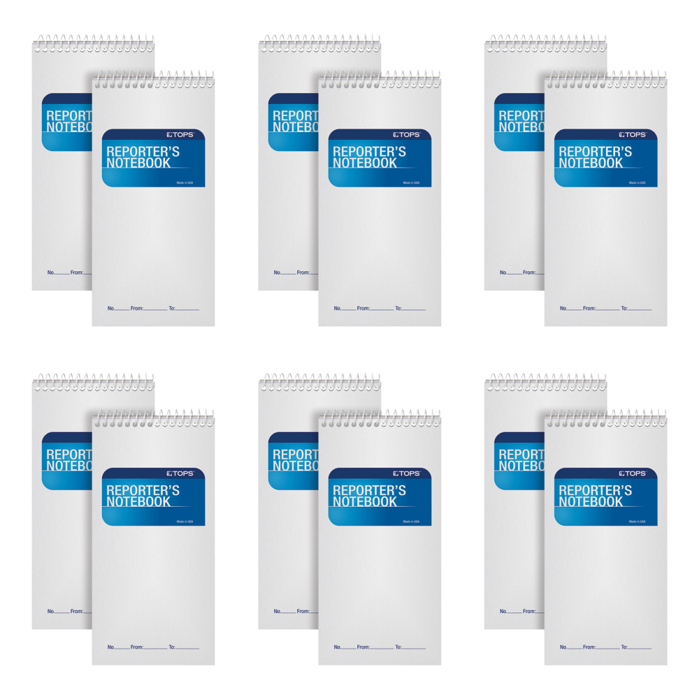 TOPS™ Reporter&#x27;s Notebooks, 4" x 8", 1 Subject,