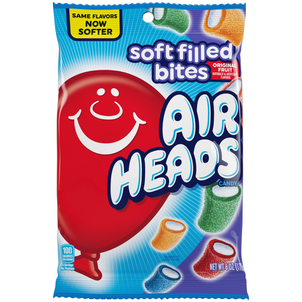 AirHeads Soft Filled Bites Peg Bags, 6 Oz,