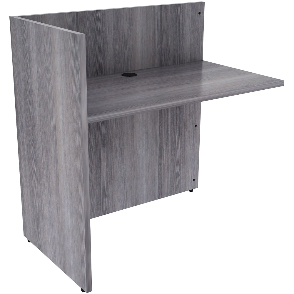 Lorell® 42"W Reception Desk Return, Weathered Charcoal