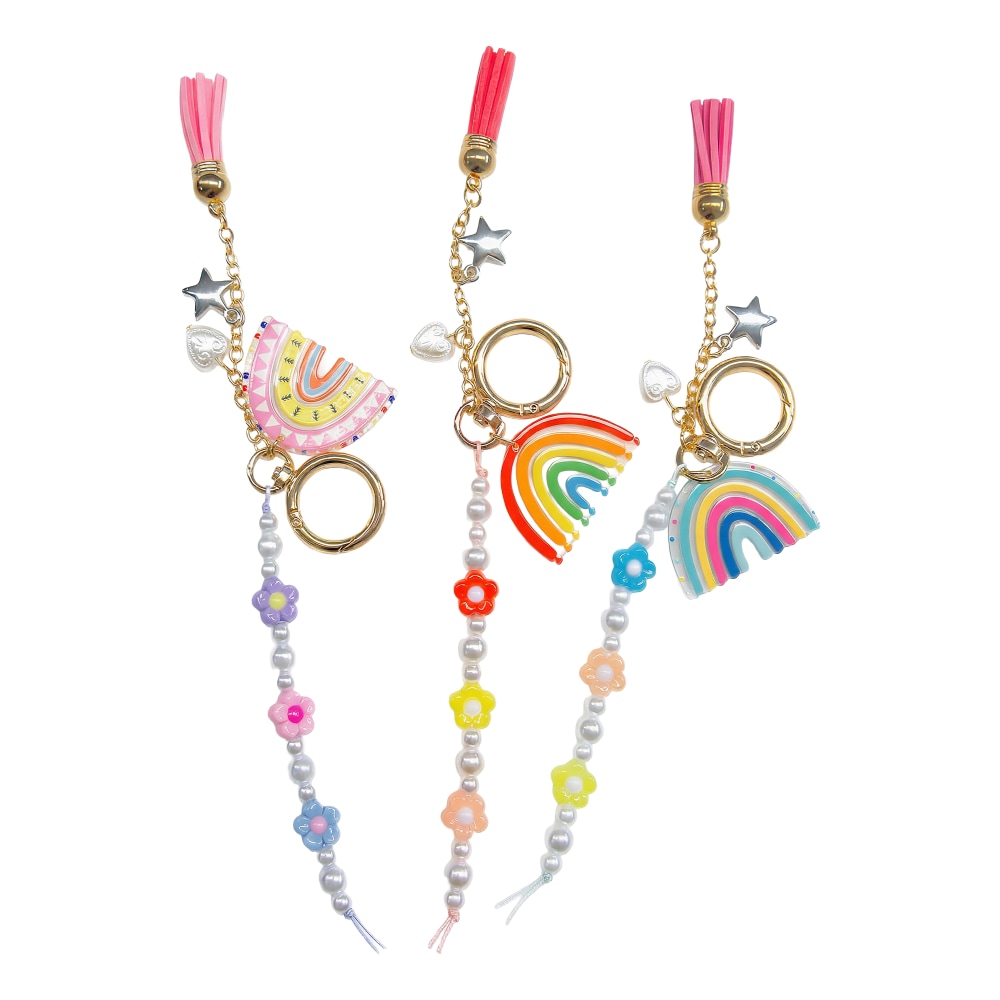 Office Depot® Brand Beaded Rainbow Bag Charm, Assorted