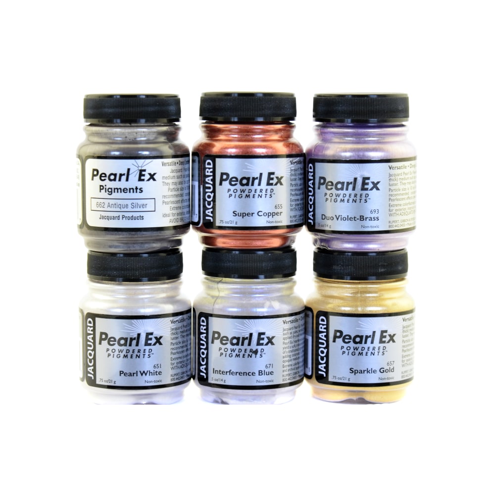 Jacquard Pearl Ex Powdered Pigments, Assorted, Set Of