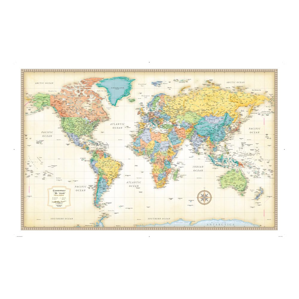 Rand McNally Classic World Wall Map