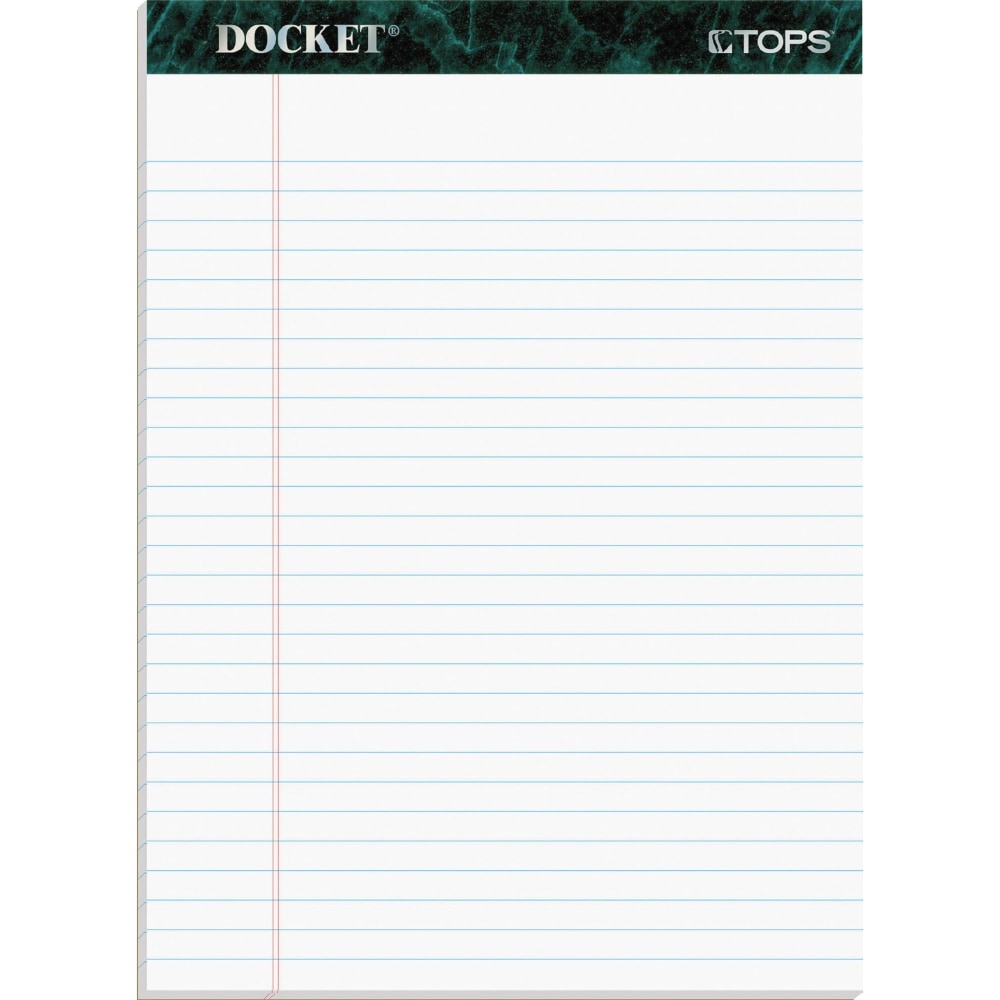TOPS Docket Letr-Trim Legal Ruled White Legal Pads