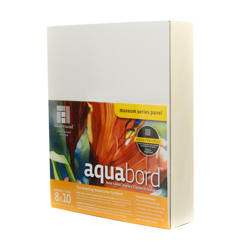 Ampersand Deep Cradle Aquabord, 8" x 10", White