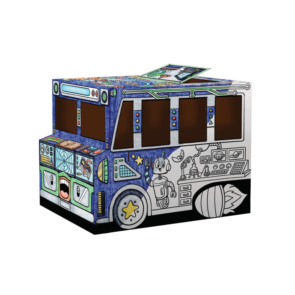 Bankers Box, At Play, Color in School Bus,