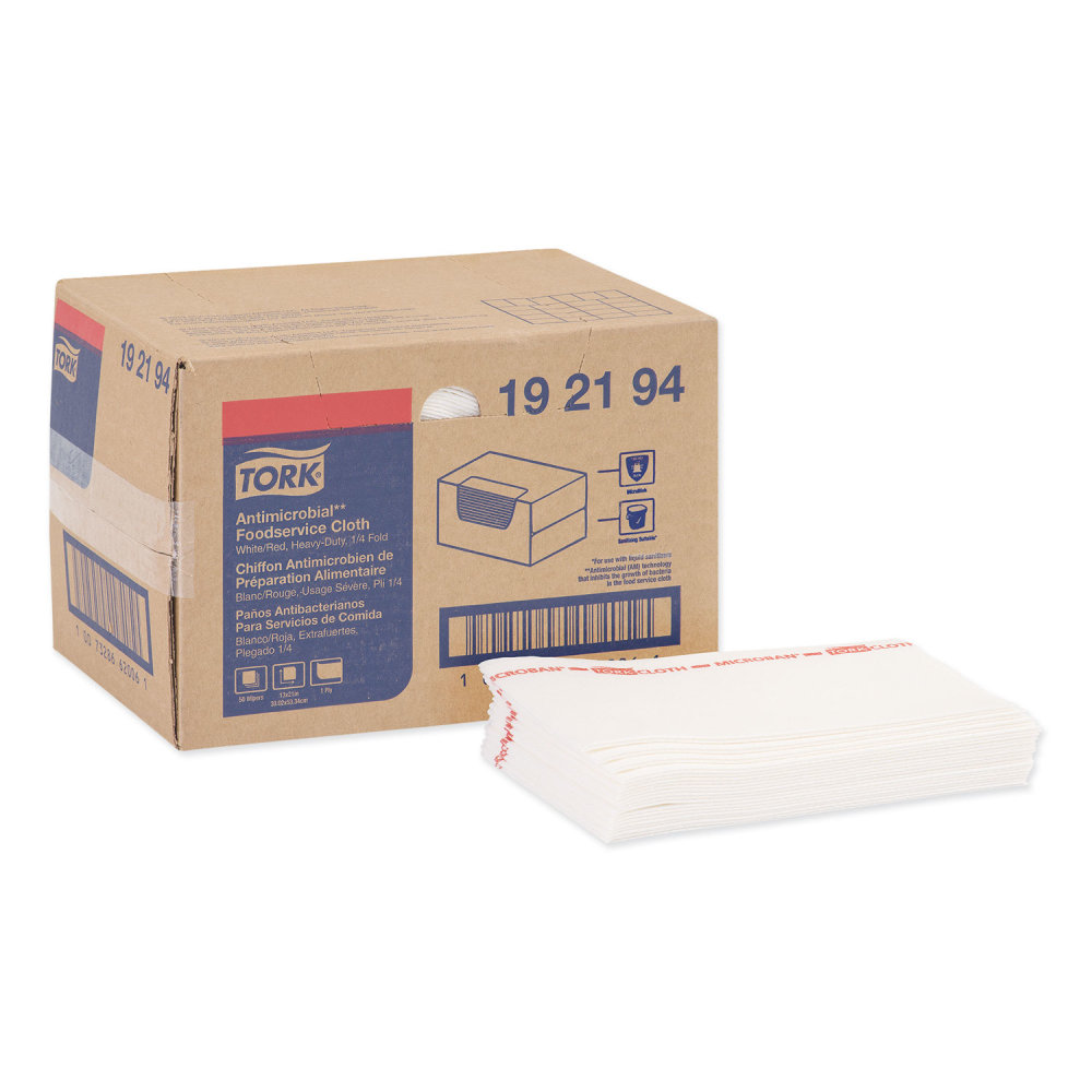 Tork® Foodservice Cloth, 13 x 21, White, 50/Carton
