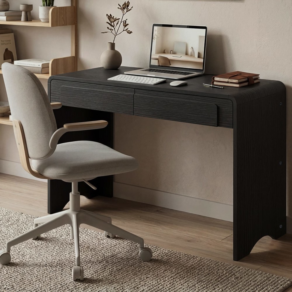 Bestier Executive Computer Desk with Arched Details and