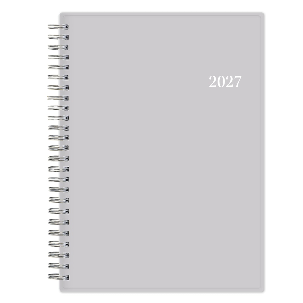2027 Passages Solid Gray Weekly/Monthly Notes Planner 5.875x8.625