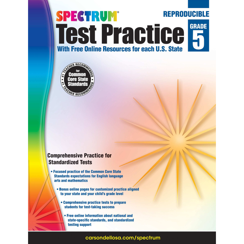 Spectrum Test Practice Workbook, Grade 5
