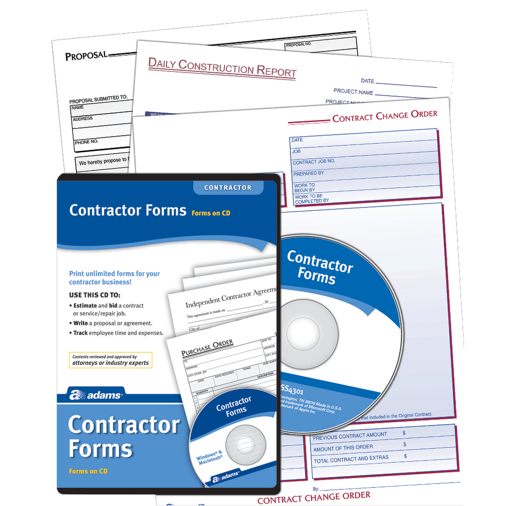 Adams® Contractor Forms, Disc