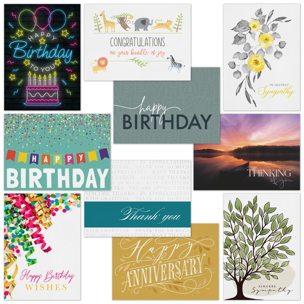 All-Occasion Greeting Cards, Life Events, Box Of 100