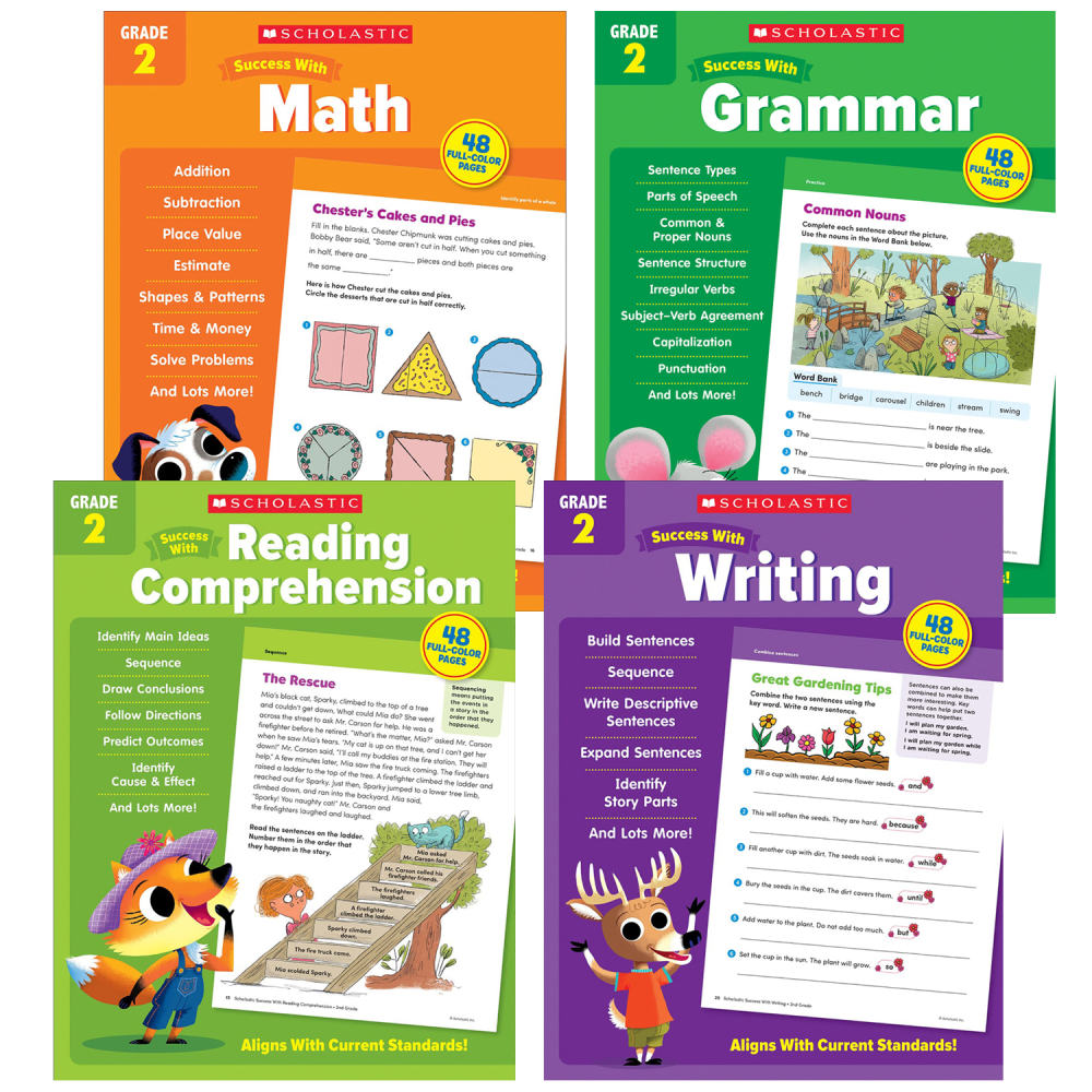 Scholastic Teacher Resources Grade Success Workbooks, 2nd Grade,