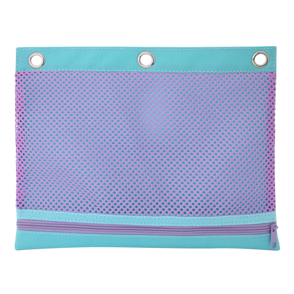 Office Depot® 3-Ring Mesh Pencil Pouch, 8" x