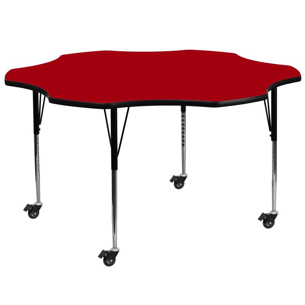 Flash Furniture Mobile Height Adjustable Thermal Laminate Flower