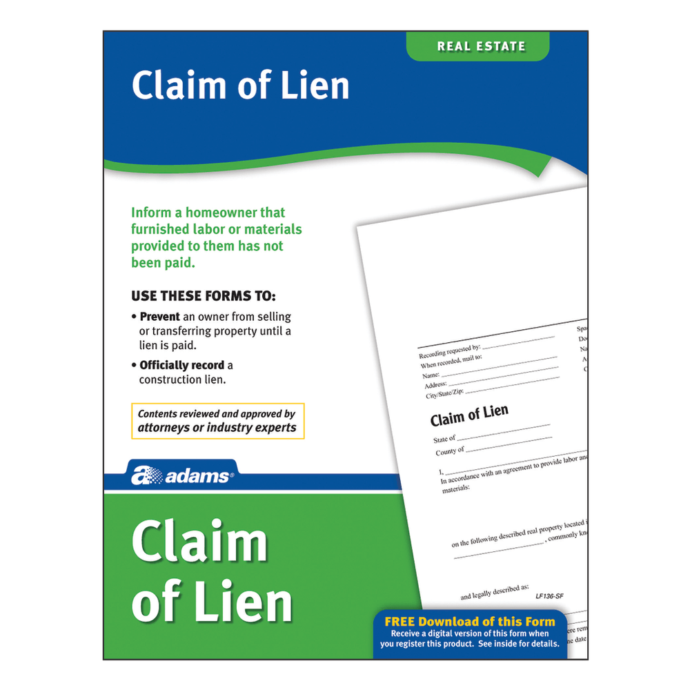 Adams® Claim of Lien