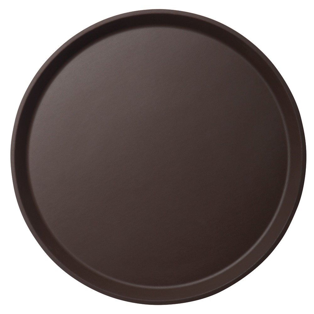 Cambro Round Polytread Trays, 14", Tavern Tan, Set