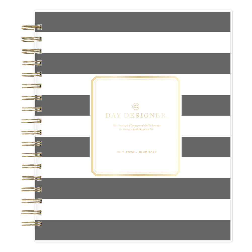 Planning Calendar DD Rugby Stripe Black PP 8x10