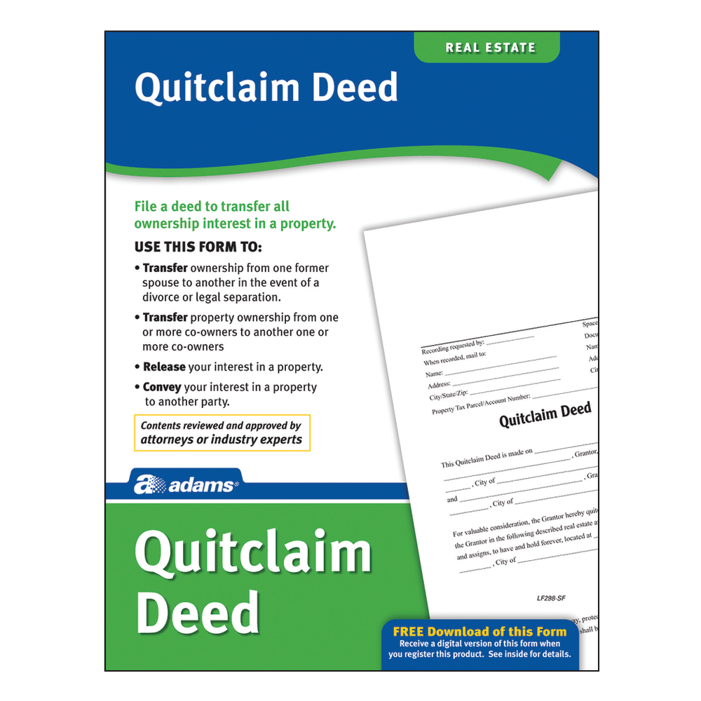 Adams® Quitclaim Deed