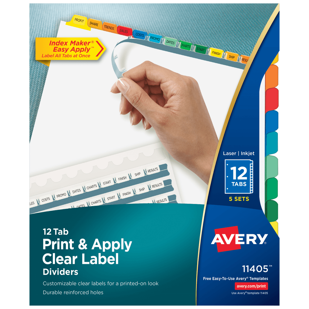 Avery® Customizable Index Maker® Dividers For 3 Ring