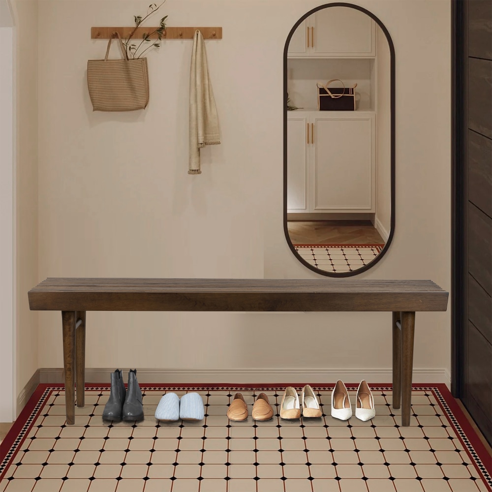 Glamour Home Baird Wooden Bench, 16"H x 47-1/4"W