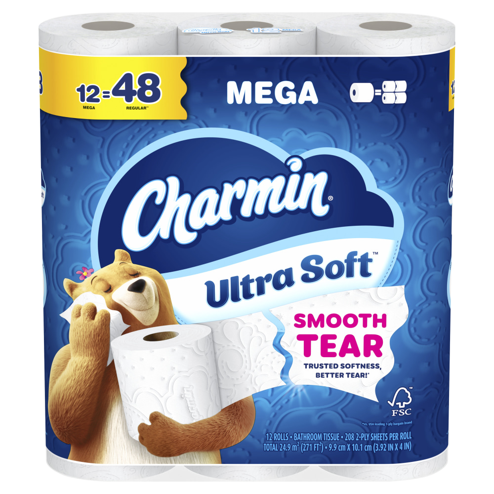 Charmin Ultra Soft 2-Ply Toilet Paper, 4" x