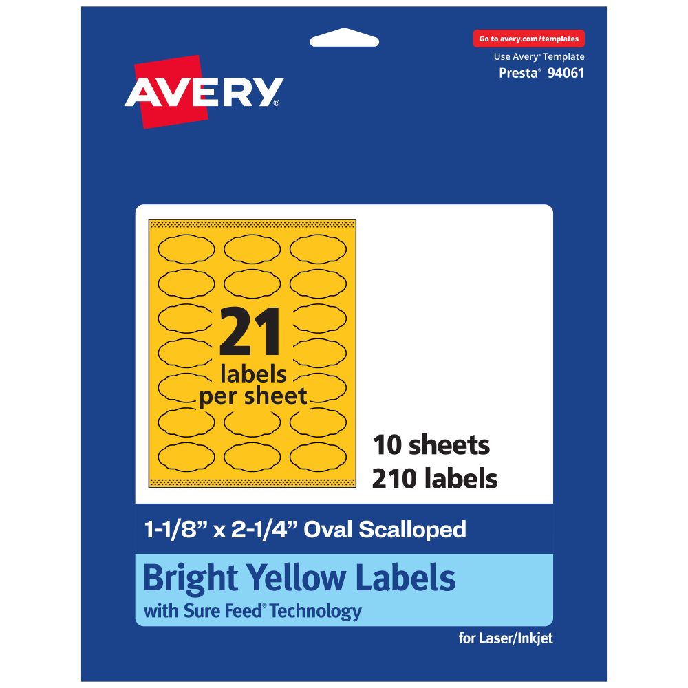 Avery® Print-To-The-Edge Labels With Sure Feed® Technology And
