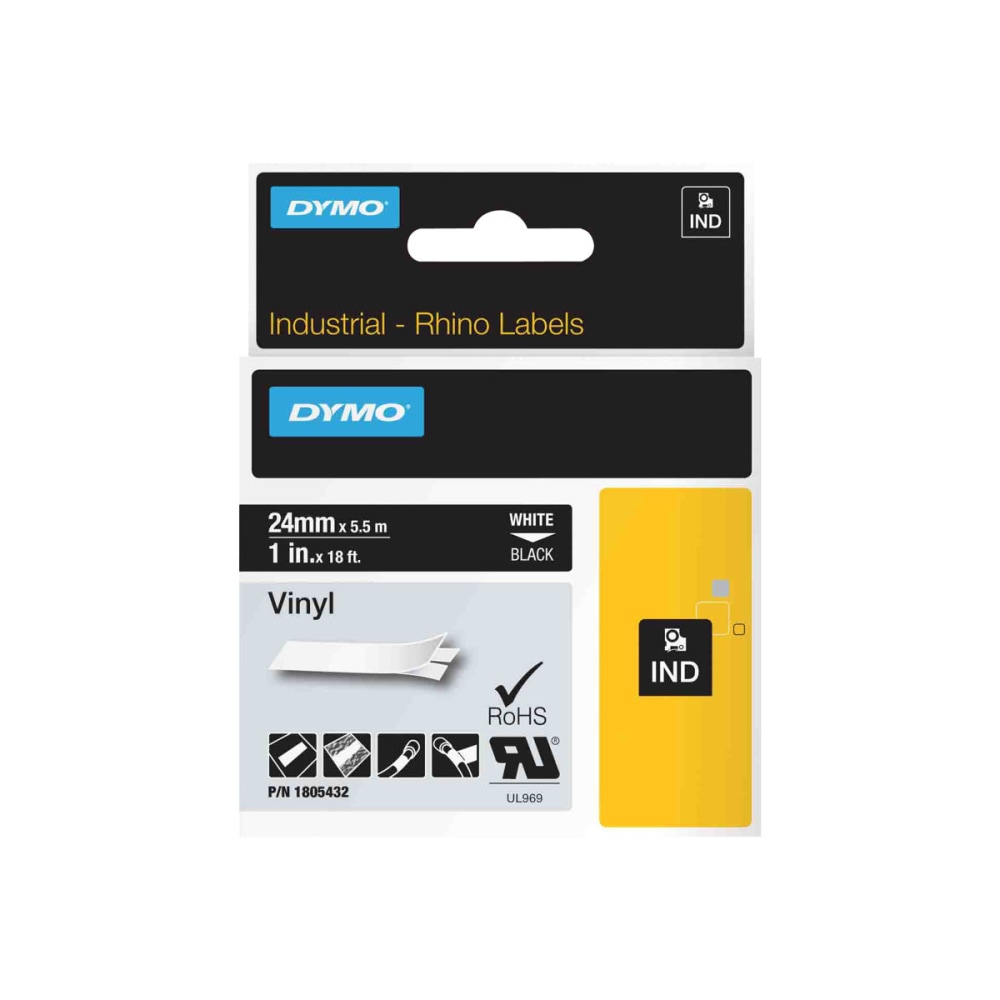 DYMO® White on Black Color Coded Label, LJ7447