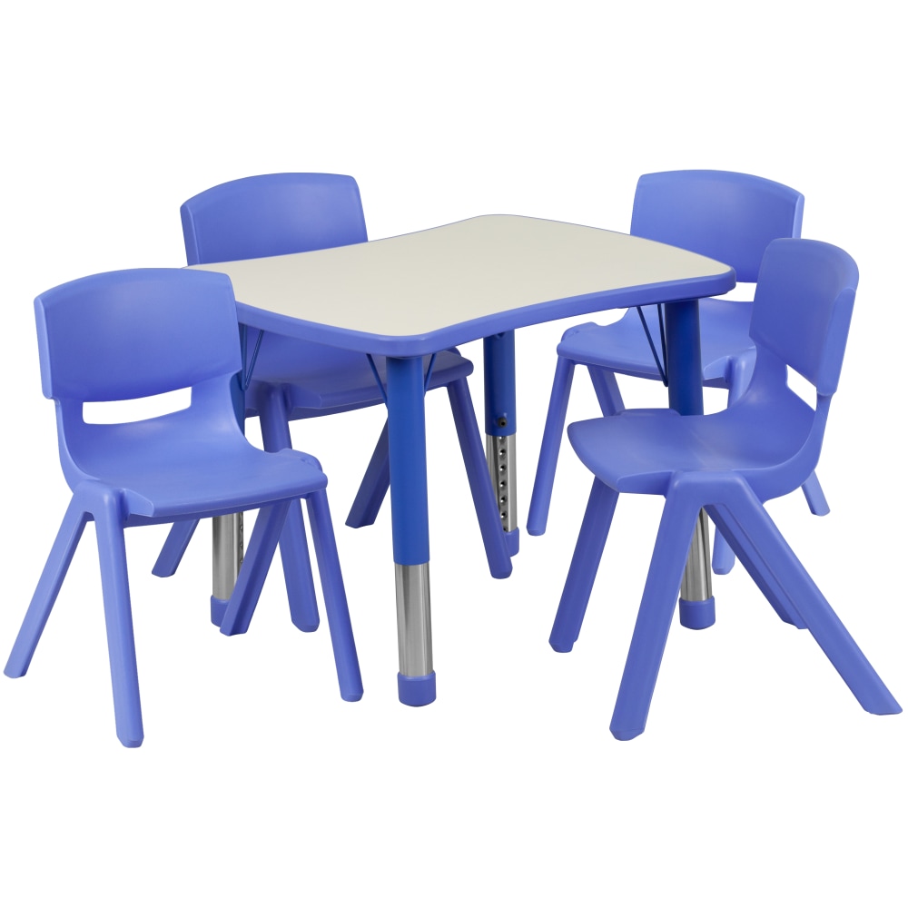 Flash Furniture Rectangular Plastic Height-Adjustable Activity