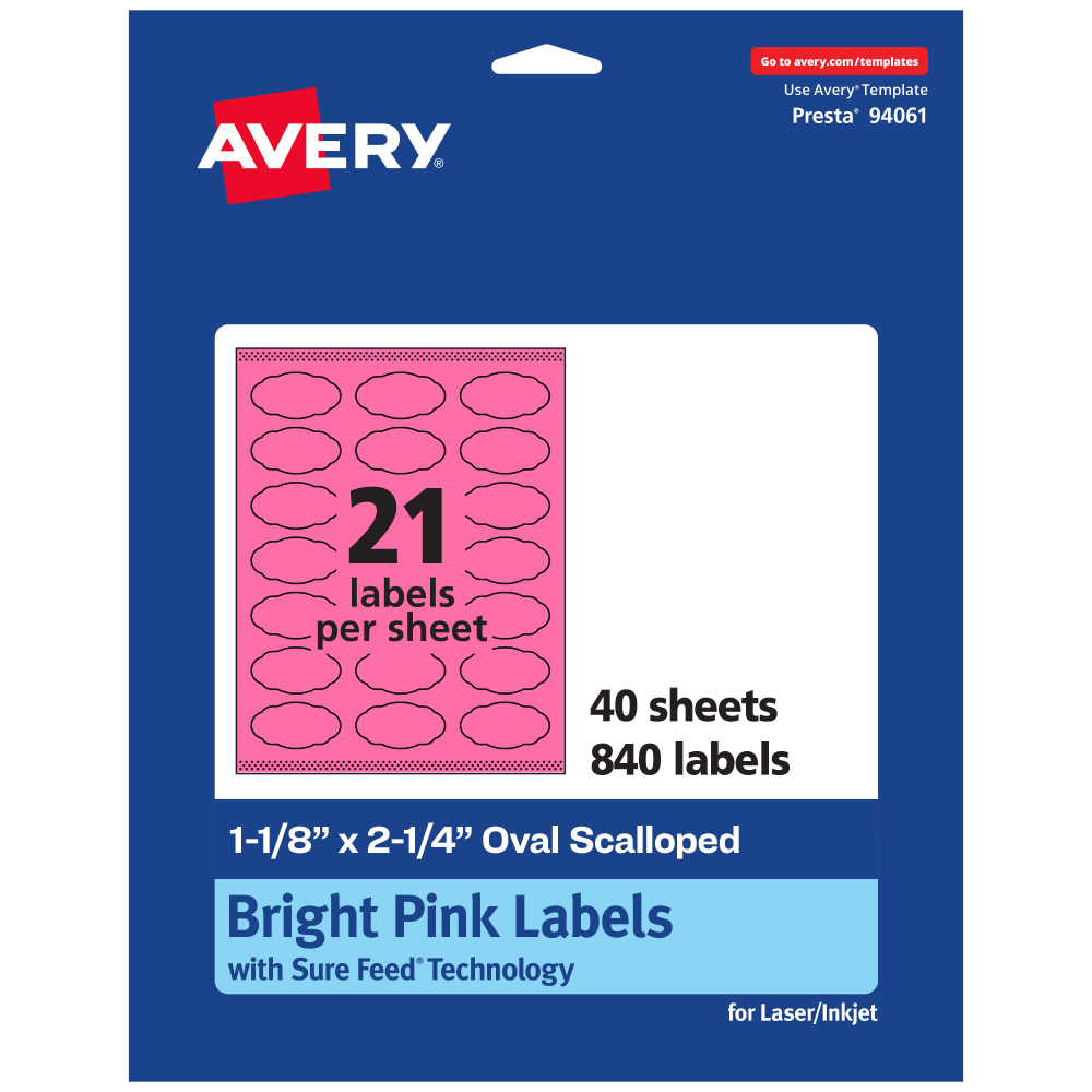 Avery® Print-To-The-Edge Labels With Sure Feed® Technology And