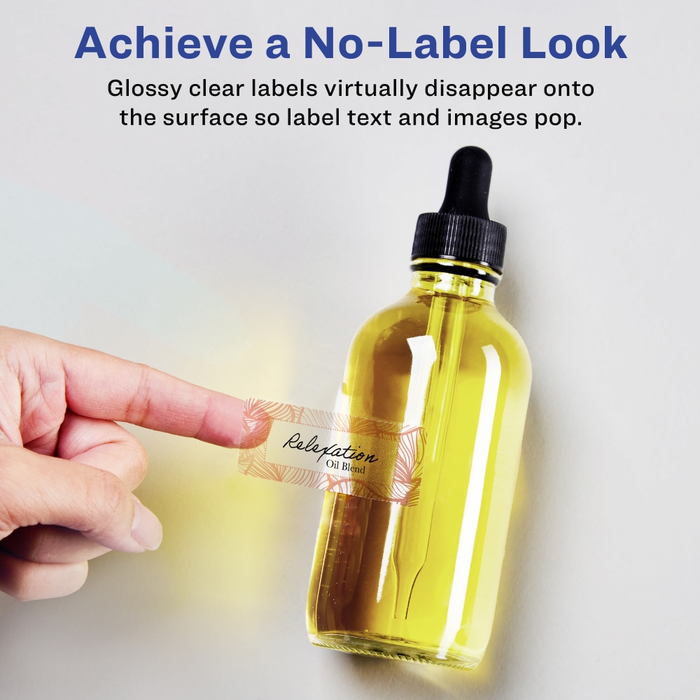 Avery® Glossy Permanent Labels With Sure Feed®, 94217-CGF100,