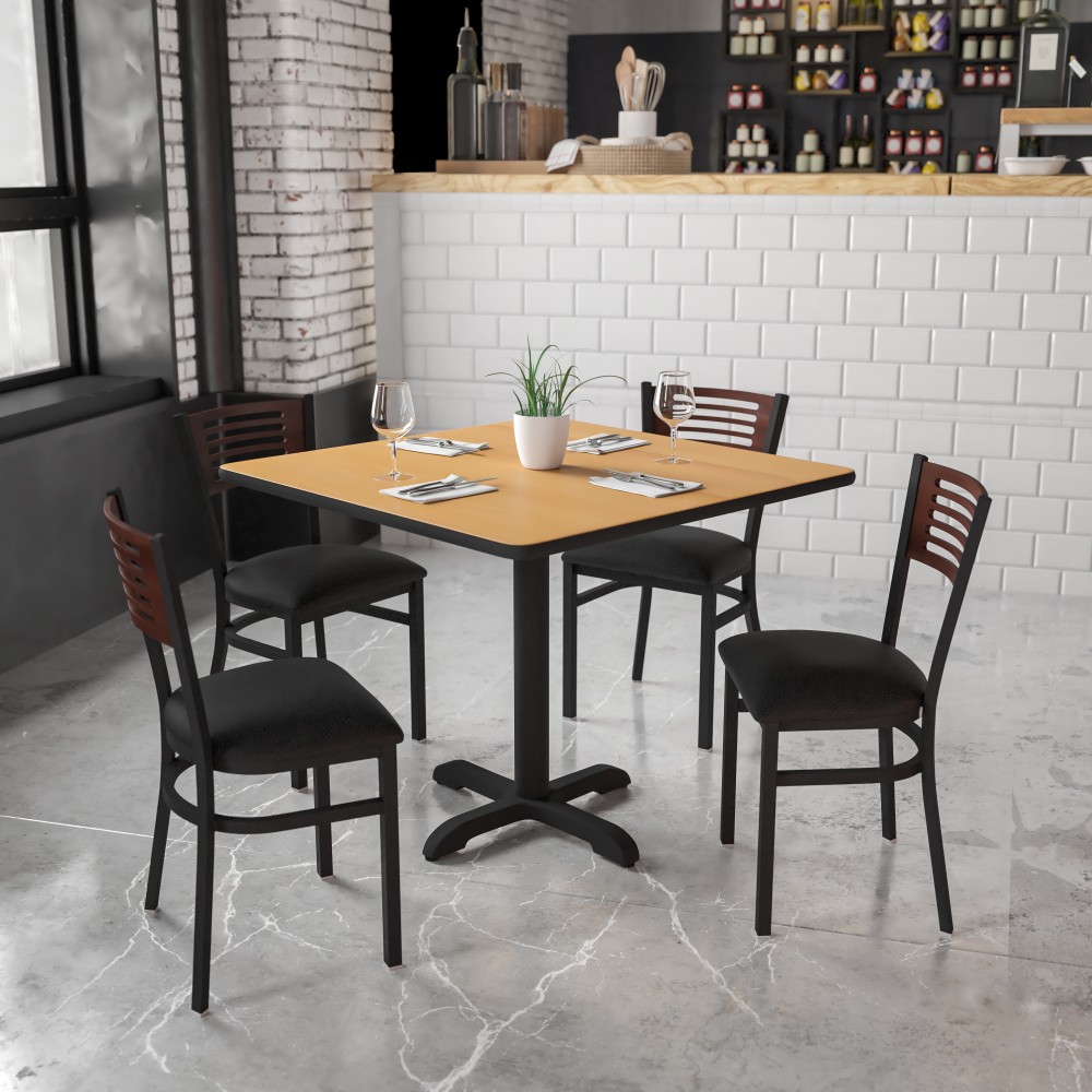 Flash Furniture Decorative Slat Back Restaurant Chair,