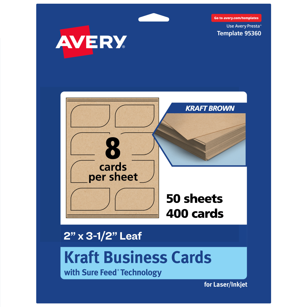 Avery® Print-To-The-Edge Business Cards With Sure Feed®