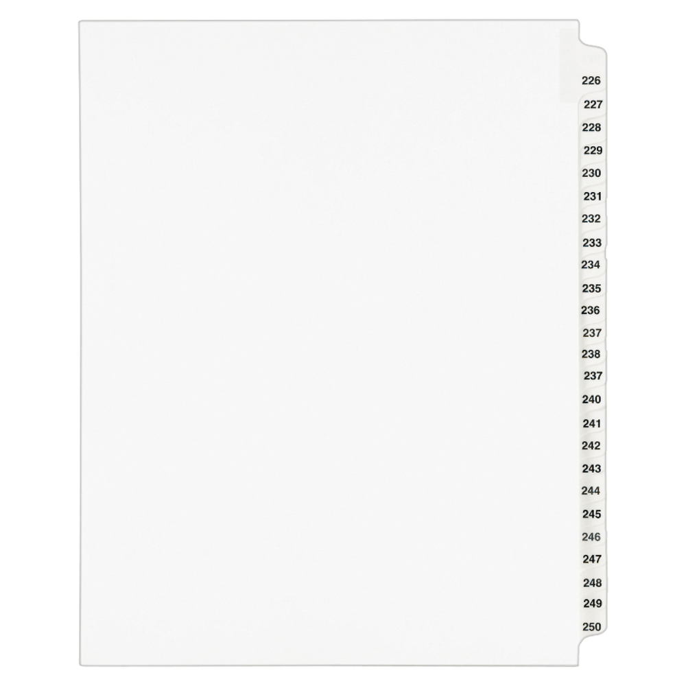 Avery® 20% Recycled Preprinted Laminated Gold-Reinforced Tab