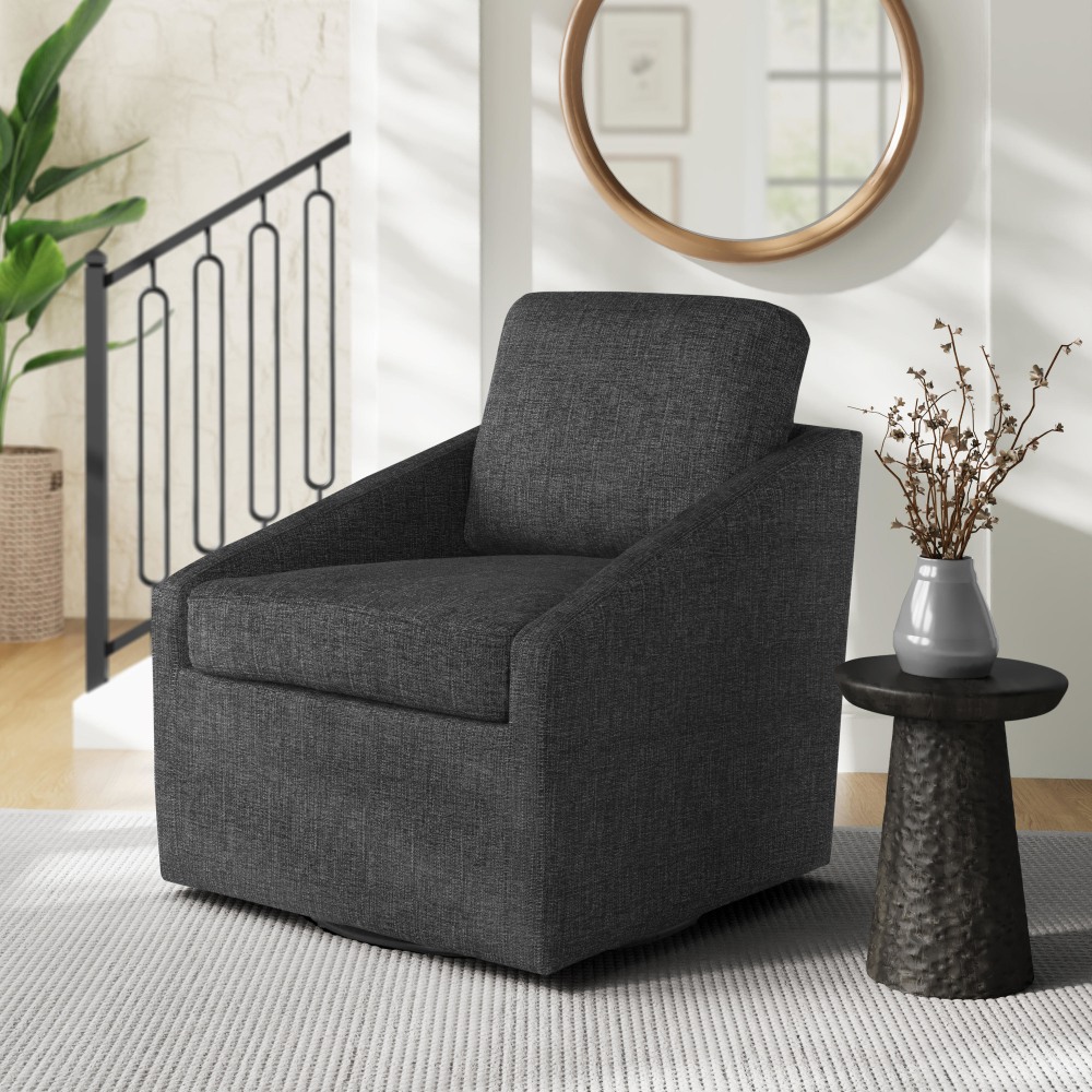 Lifestyle Solutions Hampton Polyester Swivel Accent Guest Chair,