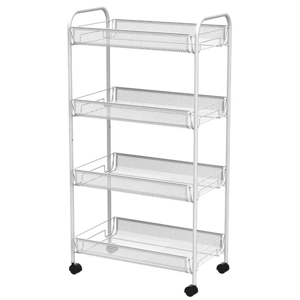 Better Houseware 4-Shelf Wheeled Metal Adjustable Trolley, 32”H