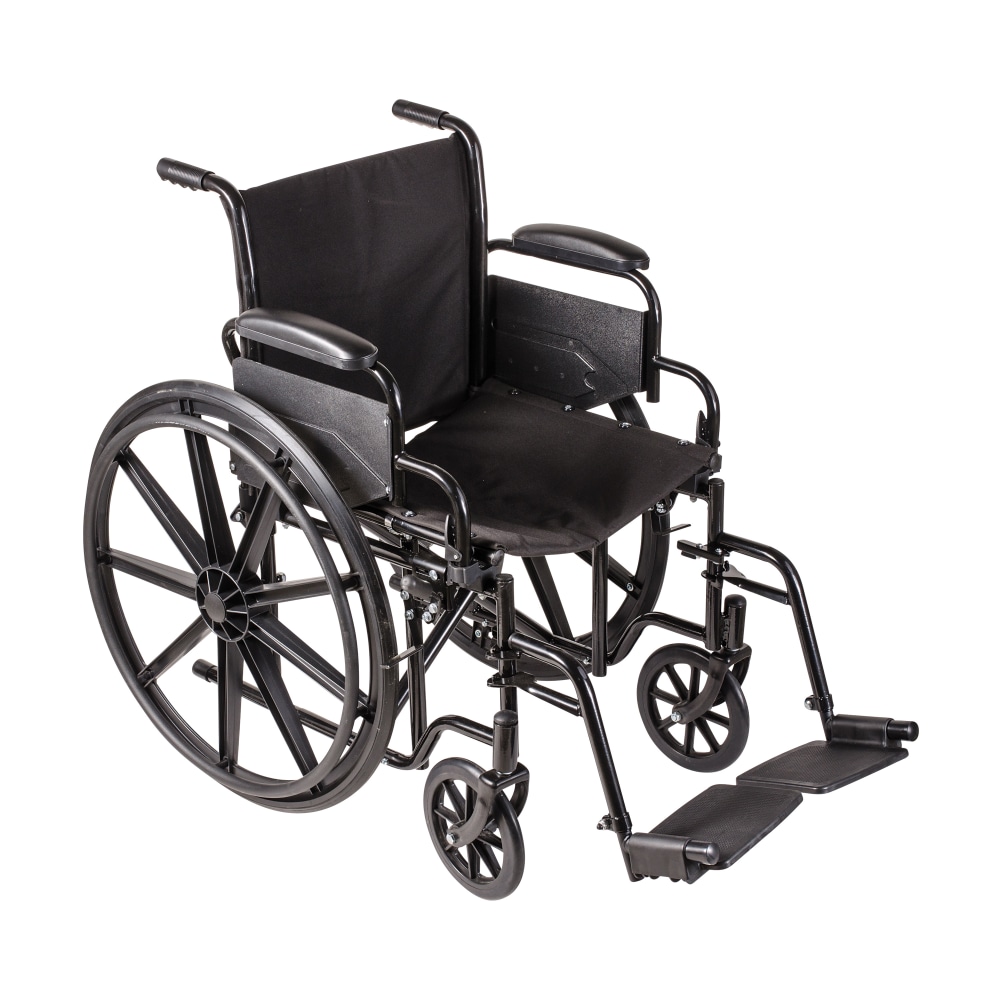 DMI® Carbon-Steel Folding Wheelchair, 37"H x 26"W x