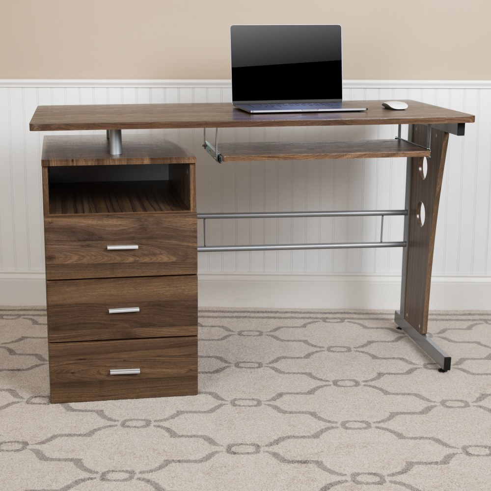 Flash Furniture 48"W Computer Desk With 3-Drawer Single
